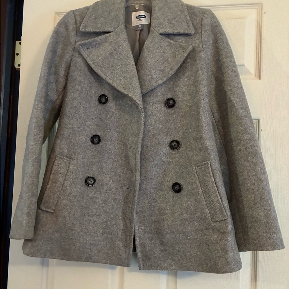 Old Navy Women's Gray Pea Coat